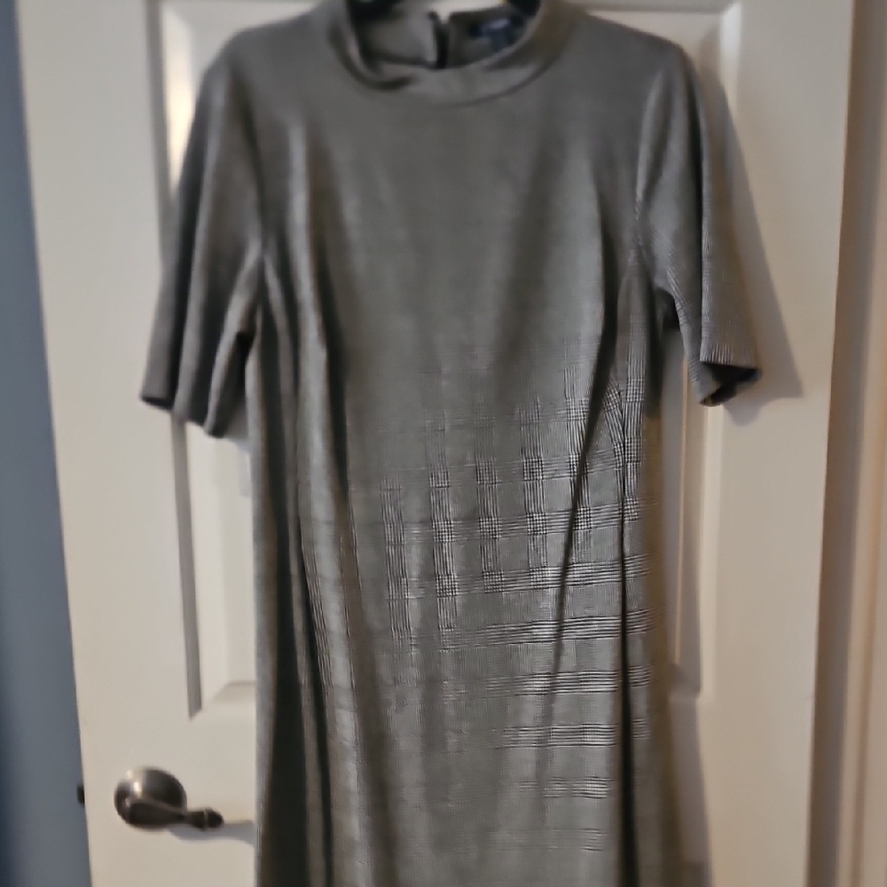 Chaps Gray Midi Dress